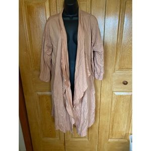 Oversized salmon colored cardigan